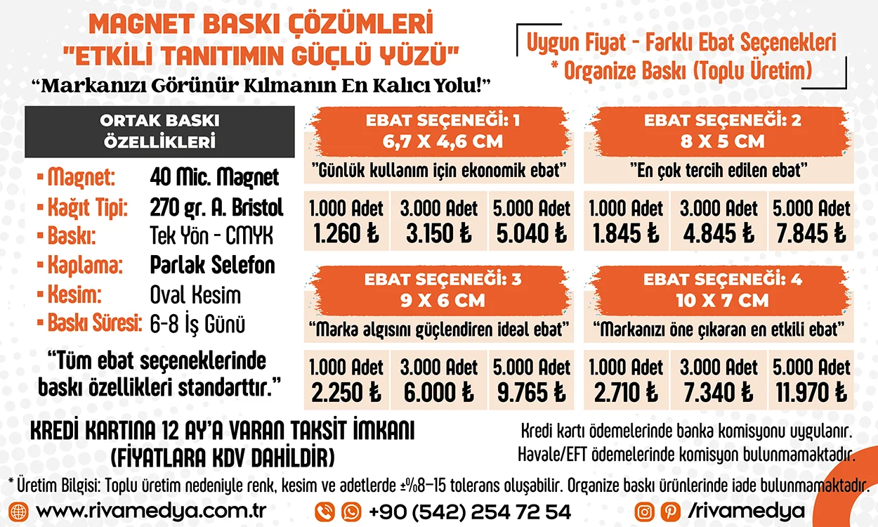 Hazır Magnet Çeşitleri en uygun fiyatlarla Riva Medya'da Hazır Magnet Çeşitleri en uygun fiyatlarla Riva Medya'da
